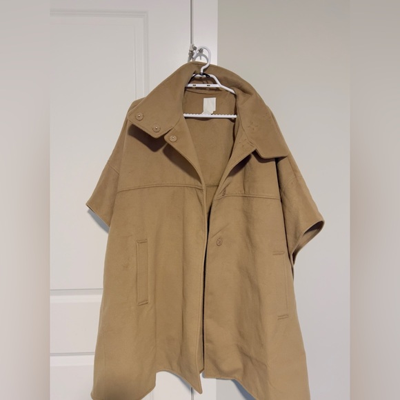 H&M cape coat (solid brown color) - Picture 1 of 6